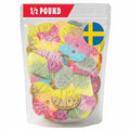 Bubs Swedish Candy Mix – 1/2 lb Sweet & Sour Gummies | Assorted Skulls, Ovals, Rombs | Fresh & Soft Foam Swedish Candy From Sweden (1/2 Pound)