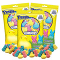 Peeps Gummies, Marshmallow Flavored Bunnies and Chicks, Egg and Basket Stuffers Candy, (Pack of 3)
