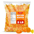 Butterscotch Hard Candy Discs Bulk 2lb Holiday Candies - Individually Wrapped Butter Scotch Candies For Party Favors, Office Treats & Sweets - Approx 144 Pieces